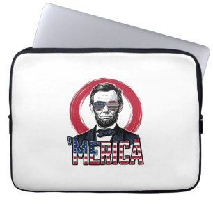 Capa Para Notebook Divertido América Patriótico Presidente Antigo Vet