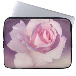 Capa Para Notebook Do rosa cor-de-rosa da flor do vintage design roxo