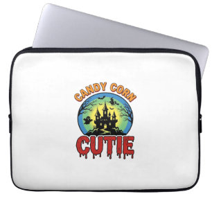 Capa Para Notebook Doce Cute de Milho Design de Castelo de Halloween