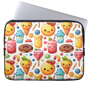 Capa Para Notebook Doces engraçados e engraçados