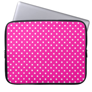 Capa Para Notebook Doces, Rosa e Bolsa de laptop Branca
