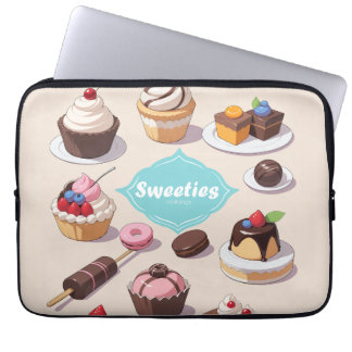 Capa Para Notebook Docinhos bolsa de laptop neoprene
