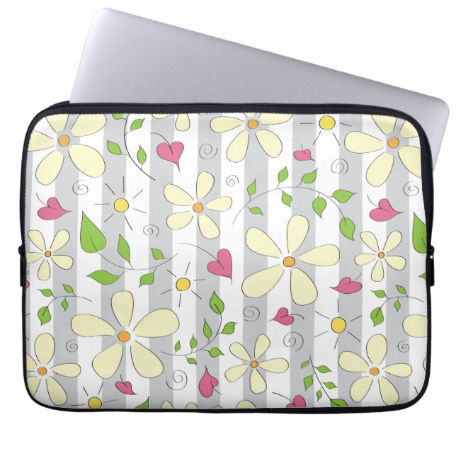 Capa Para Notebook Dodô floral feliz da margarida de primavera (Frente)