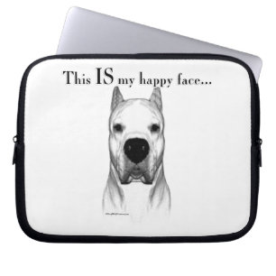 Capa Para Notebook Dogo Argentino Happy Face