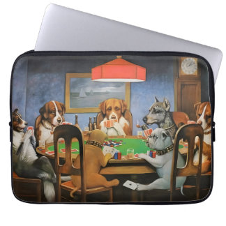 Capa Para Notebook Dogs Playing Poker by Cassius Marcellus Coolidge's