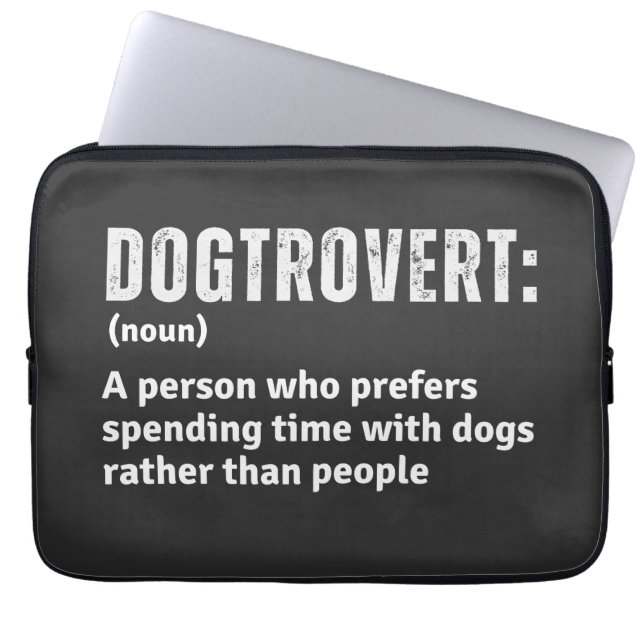 Capa Para Notebook Dogtrovert Definition Funny Introduz Pais Cachorro (Frente)