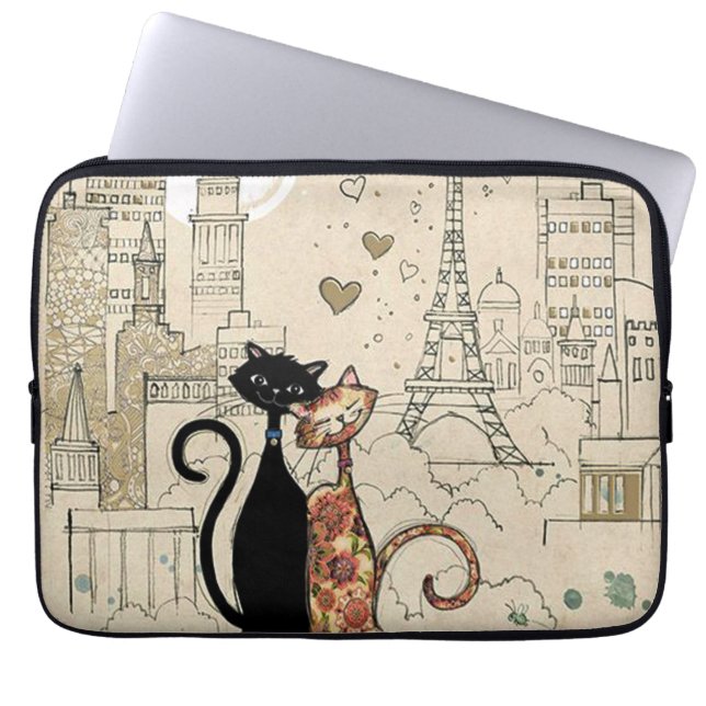 Capa Para Notebook Dois gatos apaixonados (Frente)
