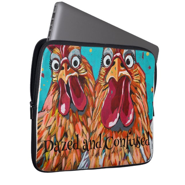 Capa Para Notebook Dois Quirky Roosters (Frente Esquerda)