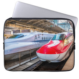 Capa Para Notebook Dois Shinkansen na Estação de Tóquio