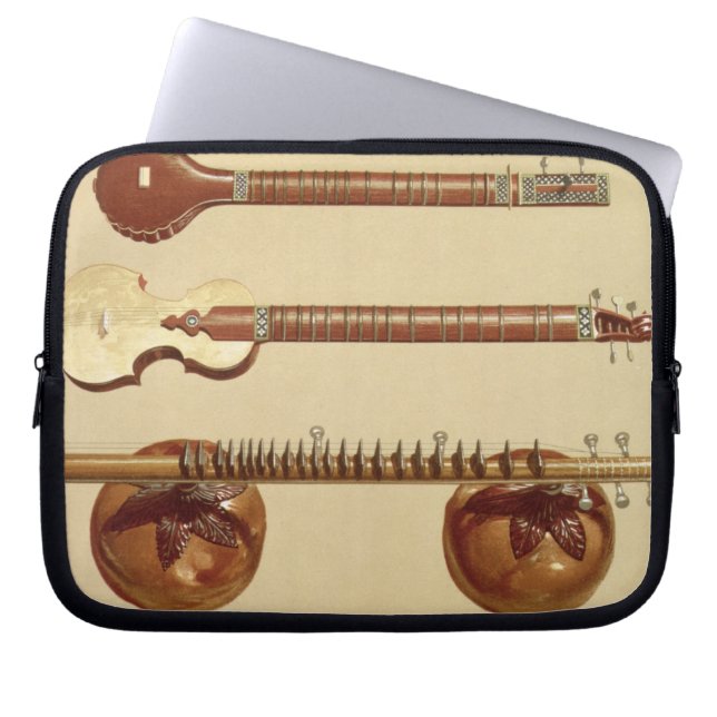 Capa Para Notebook Dois sitars e um vina do rudra, indiano, 'do (Frente)