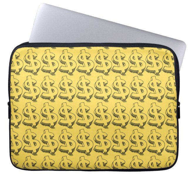 Capa Para Notebook dolar dourado (Frente)