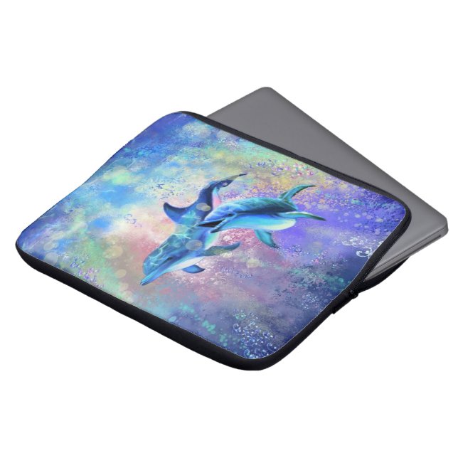 Capa Para Notebook Dolphin Couple - Beautiful (Frente Topo)