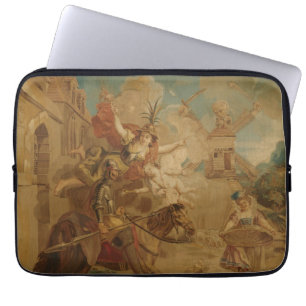 Capa Para Notebook Dom Quixote Guiado pela Loucura, tapeçaria do sécu