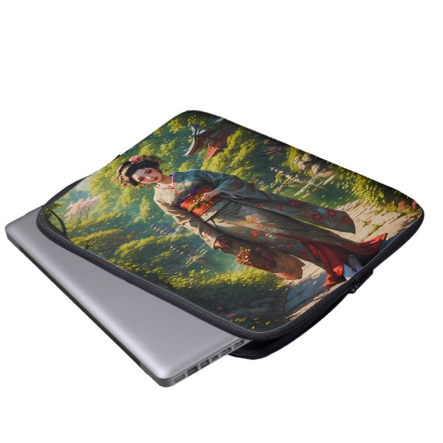 Capa Para Notebook Donna do Jardim Verde (Frente Inferior)