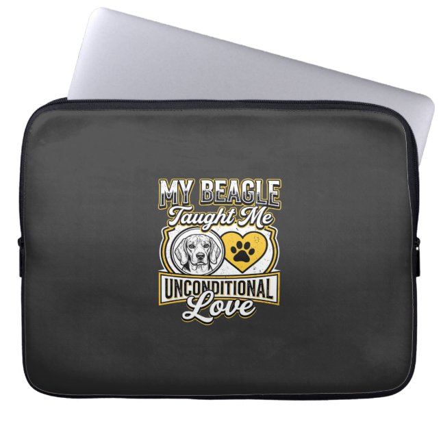 Capa Para Notebook Dono de cachorro amor incondicional Beagle (Frente)