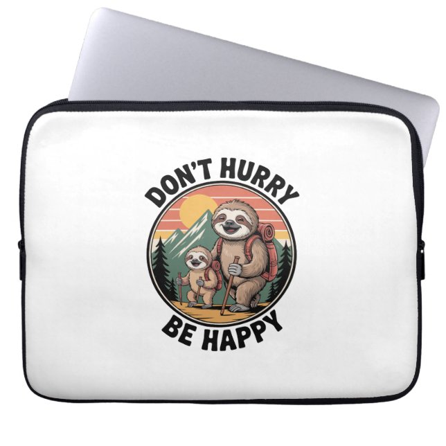 Capa Para Notebook Don't Hurry, Be Happy Official Sloth Hiking Team (Frente)
