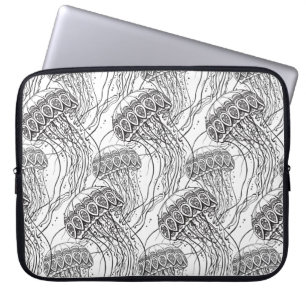 Capa Para Notebook Doodle das medusas