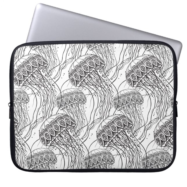 Capa Para Notebook Doodle das medusas (Frente)