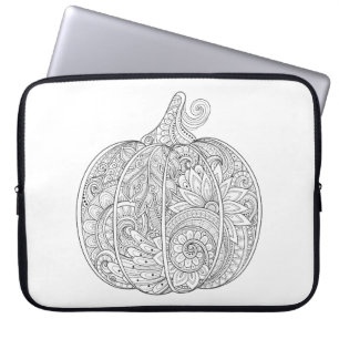 Capa Para Notebook Doodle decorativo da abóbora