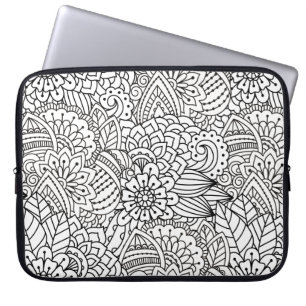 Capa Para Notebook Doodle do design da flor
