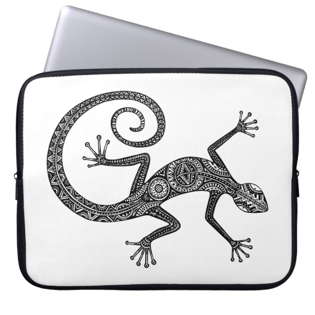 Capa Para Notebook Doodle do lagarto ou da salamandra (Frente)