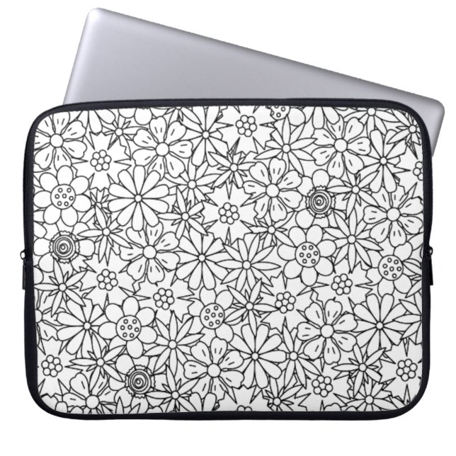Capa Para Notebook Doodle floral (Frente)