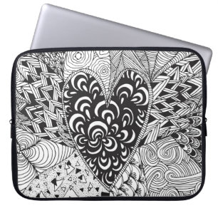 Capa Para Notebook Doodle inspirado do coração