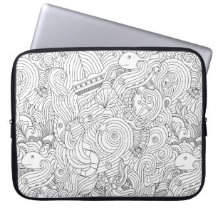 Capa Para Notebook Doodle náutico