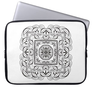 Capa Para Notebook Doodle quadrado decorativo bonito