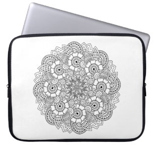 Capa Para Notebook Doodle redondo do design