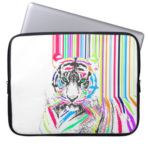 Capa Para Notebook dor tigre de néon vibrante e colorida da tendênc