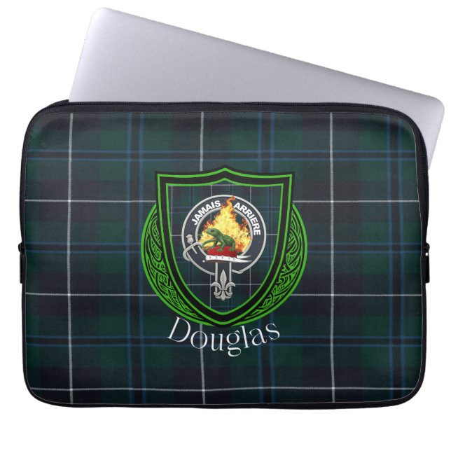 Capa Para Notebook Douglas Scottish Clan Tartan & Crest (Frente)