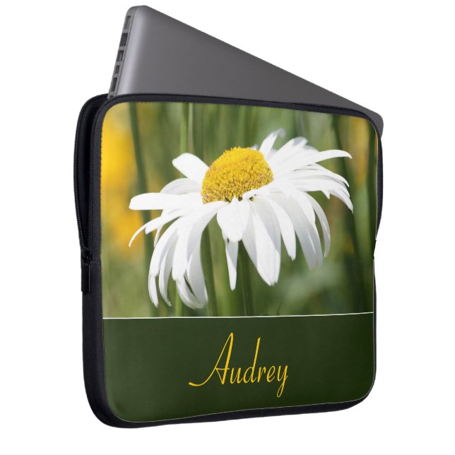 Capa Para Notebook Dourado branco e verde (Frente Esquerda)