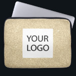 Capa Para Notebook Dourado brilho moderno - Promocional de logotipo p<br><div class="desc">Glitter de Faux moderno e profissional Dourado e Promocional de logotipo personalizado elegante Elegante Bag de Laptop corporativo ou gabinete de Promocional para um presente do setor de beleza. Este caso pode ser personalizado para incluir o logotipo da sua empresa ou da sua empresa.</div>