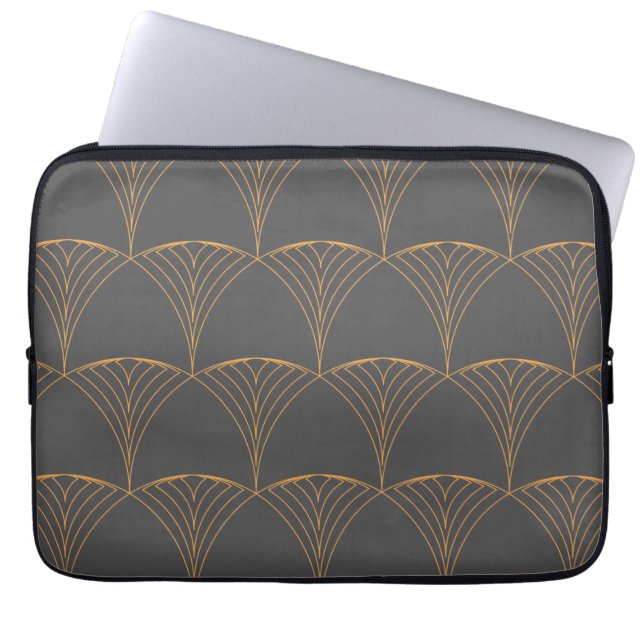Capa Para Notebook Dourado, elegante e simples padrão tradicional lux (Frente)