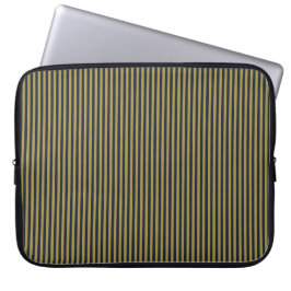 Capa Para Notebook Dourado fino Elegante e Marinho Vertical Strips Ve