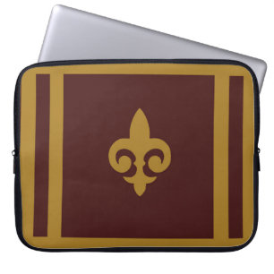 Capa Para Notebook Dourado Fleur-de-lis