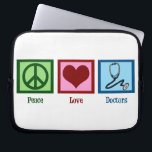 Capa Para Notebook Doutores do amor da paz<br><div class="desc">Um sinal de paz,  um coração,  e um estetoscópio de um doutor.</div>