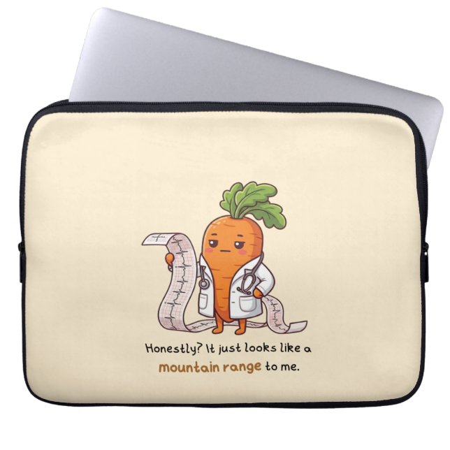Capa Para Notebook Dr. Carrot ECG Mountain Range Funny Medical Laptop (Frente)