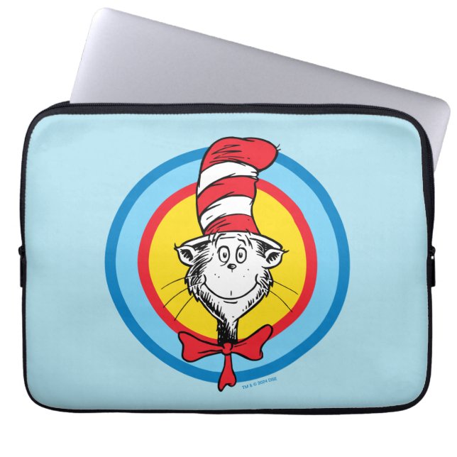 Capa Para Notebook Dr. Seuss | Gráfico da Cabeça do Gato no Chapéu (Frente)
