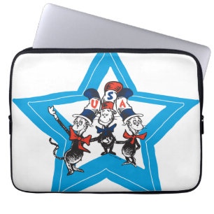 Capa Para Notebook Dr. Seuss   Gráfico Little Cats USA Hats