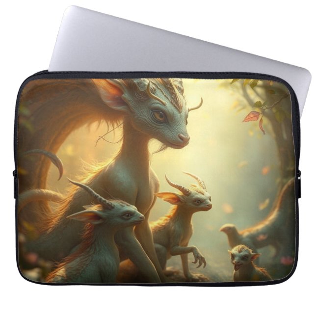 Capa Para Notebook „Drachenmutter im goldenen Wald“ (Frente)