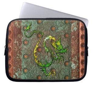 Capa Para Notebook Dragão Asiático com aparência 3D na Bolsa de lapto