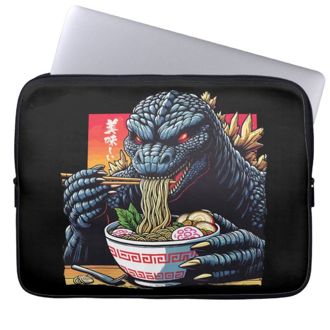 Capa Para Notebook Dragão comendo ramen  (Frente)