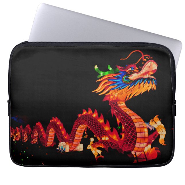 Capa Para Notebook Dragão de Parada Chinês brilhante (Frente)