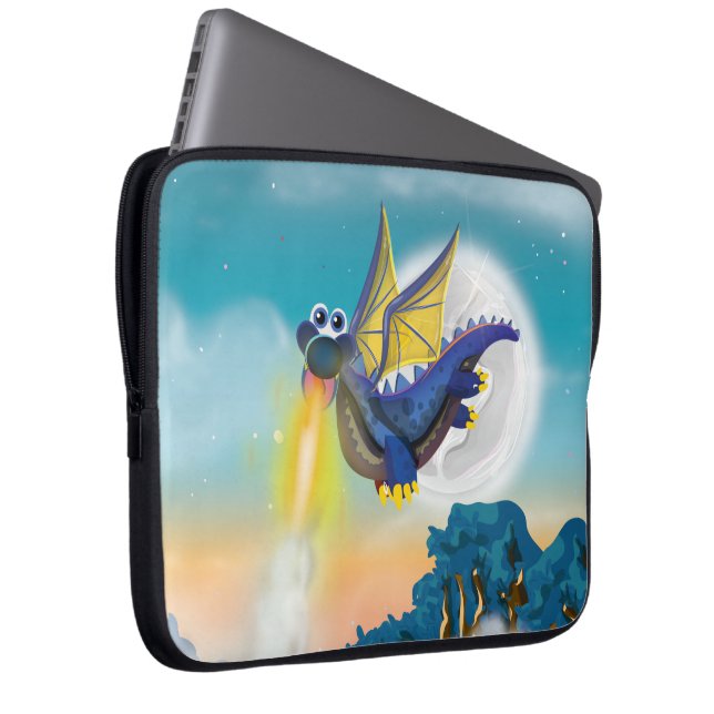 Capa Para Notebook Dragão Respirador de Fogo (Frente Esquerda)