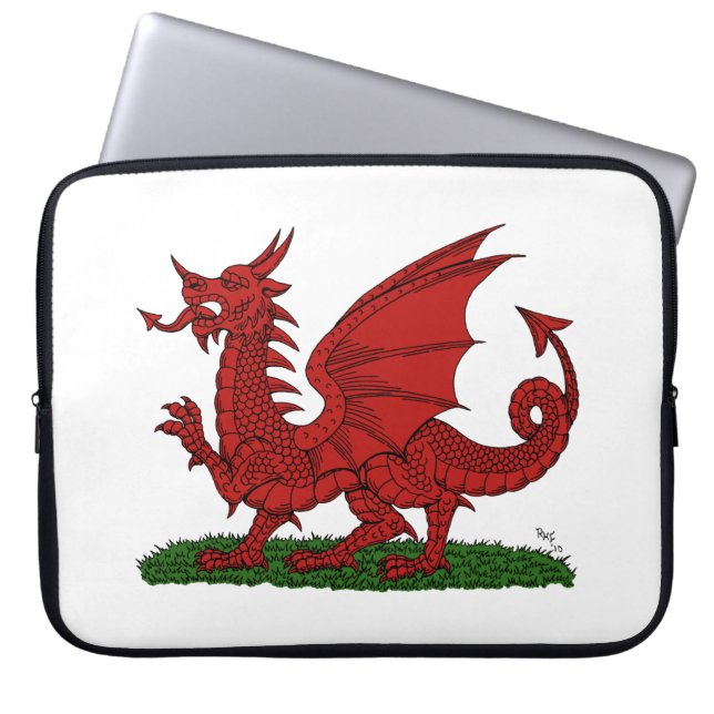 Capa Para Notebook Dragão Vermelho de Gales (Frente)
