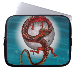Capa Para Notebook Dragão Vermelho Oriental - Criatura de Fantasia Mí