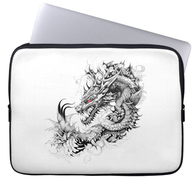 Capa Para Notebook Dragon Fantasy Wild Animal Illustration Art Tattoo (Frente)