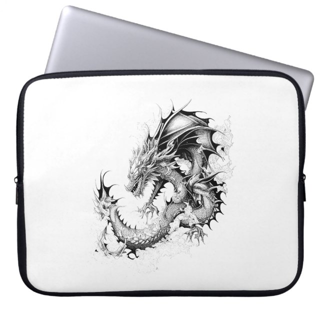 Capa Para Notebook Dragon Fantasy Wild Animal Illustration Art Tattoo (Frente)